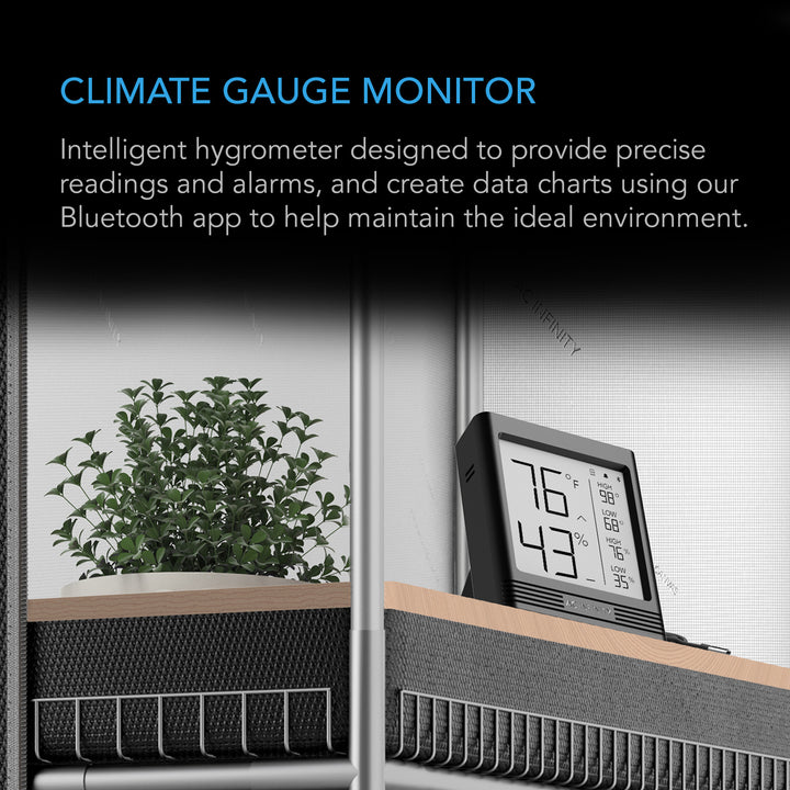 AC Infinity CLOUDCOM B1 Smart Thermo-Hygrometer w/ Data App 12&