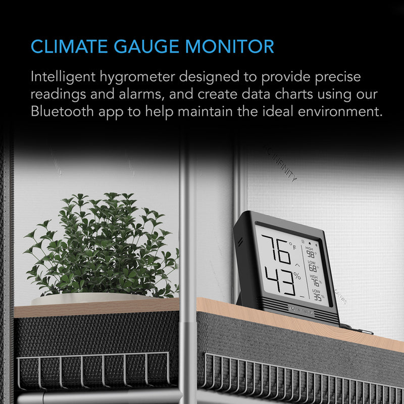 AC Infinity CLOUDCOM B1 Smart Thermo-Hygrometer w/ Data App 12&