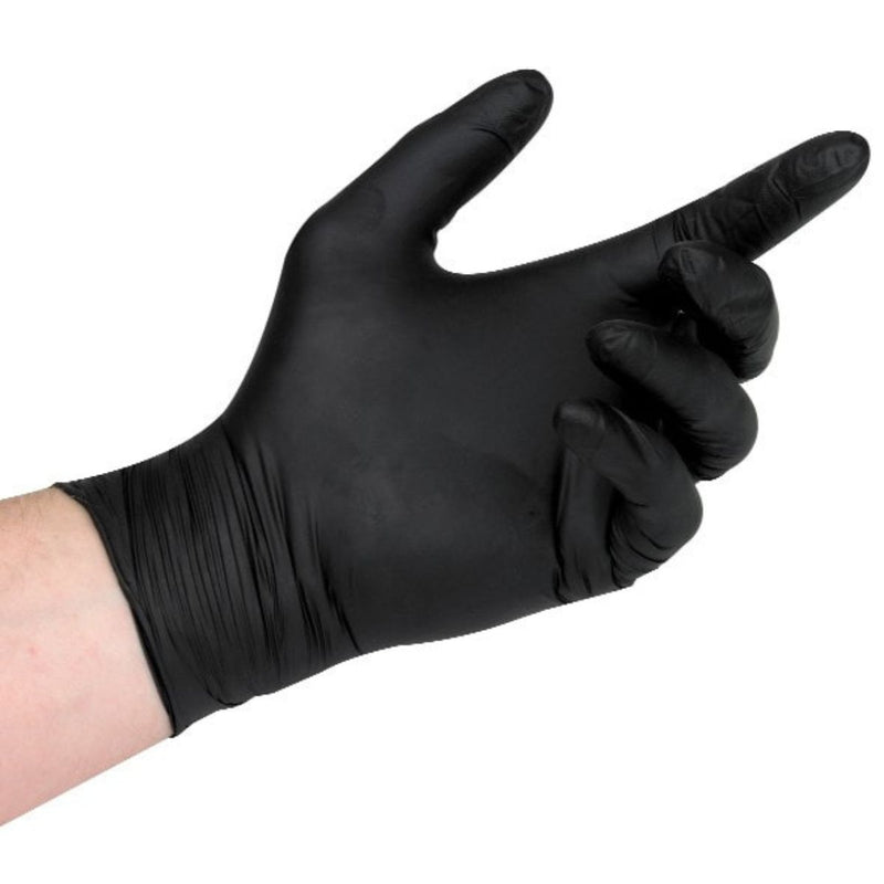 Diamond Gloves IF51 Powder Free black Nitrile Gloves 5 mil – Box 1000