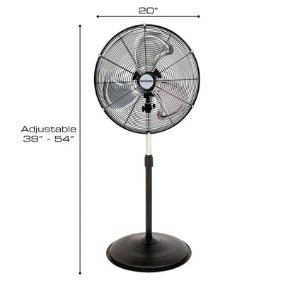 Hurricane Pro High Velocity Oscillating Metal Stand Fan 20"