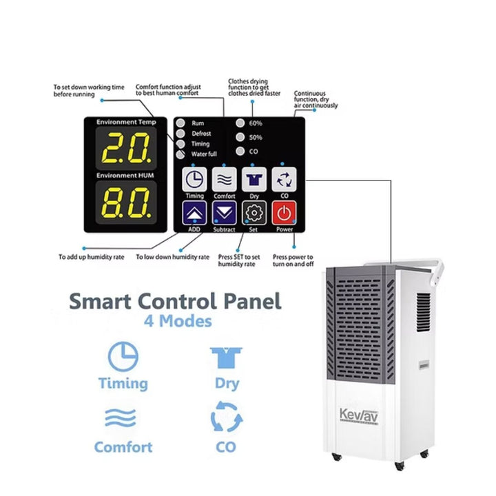 Kev/av Commercial Dehumidifier 190 Pint/Day