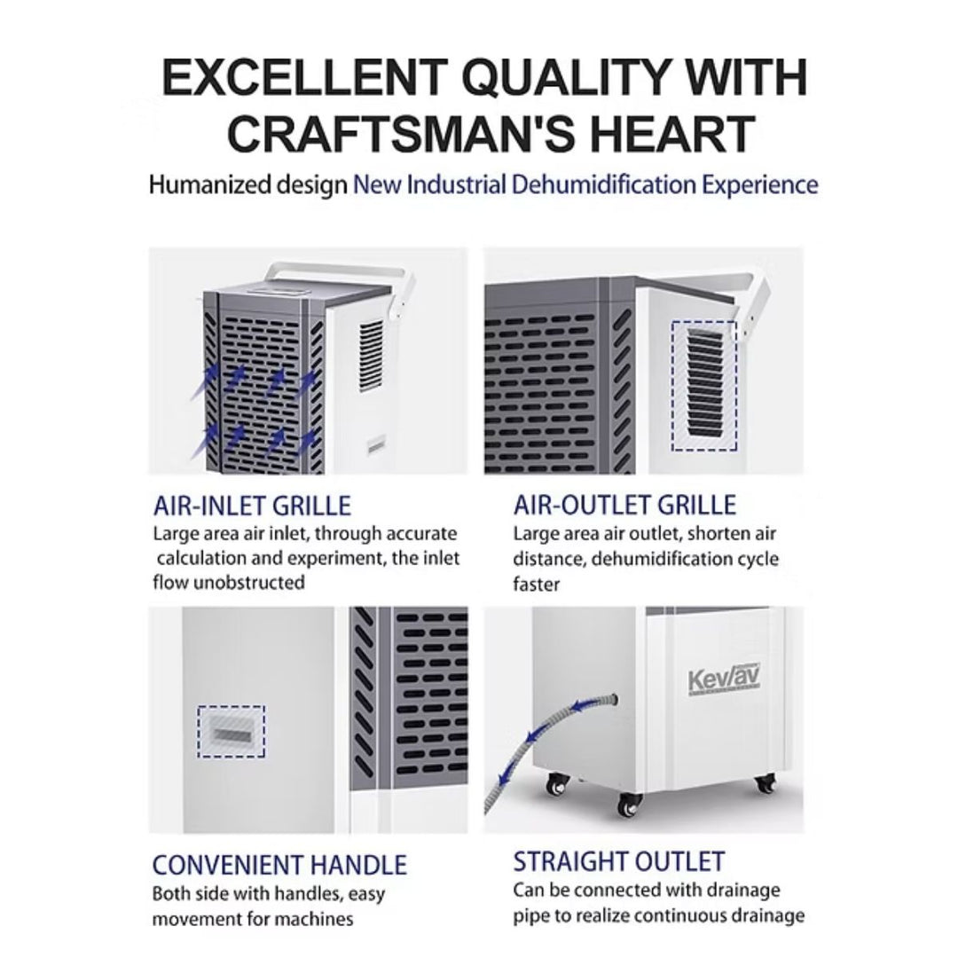Kev/av Commercial Dehumidifier 190 Pint/Day