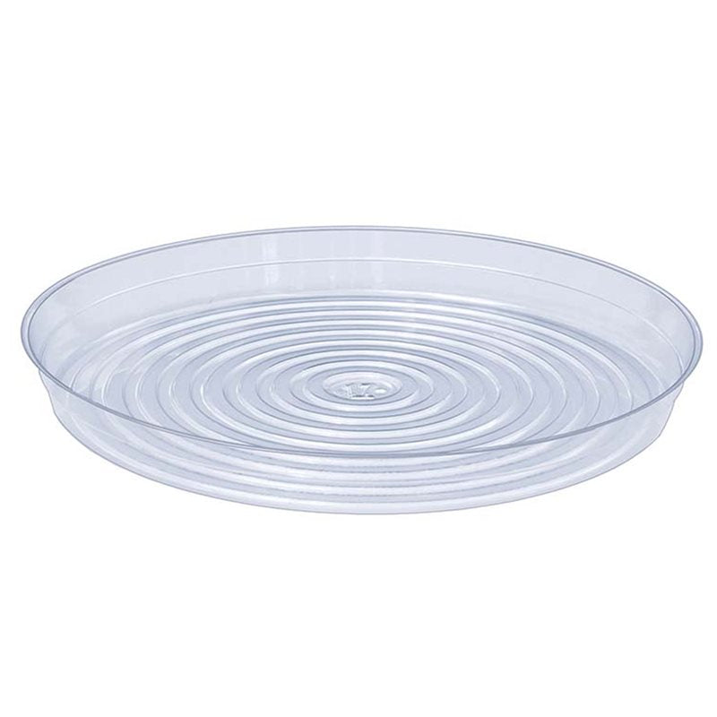 Green Gold Saucer Clear Plastic 17"