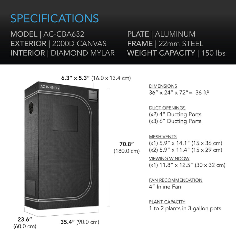 AC Infinity - CLOUDLAB Advance Grow Tent Grow Tent