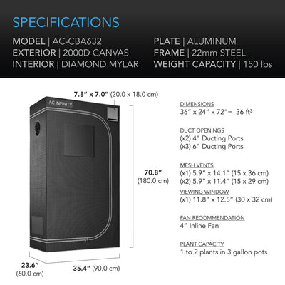 AC Infinity - CLOUDLAB Advance Grow Tent Grow Tent