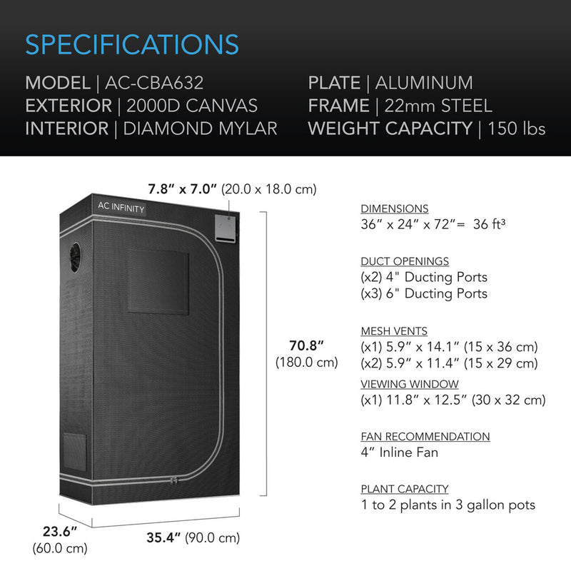 AC Infinity - CLOUDLAB Advance Grow Tent Grow Tent