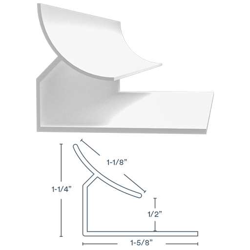 Trusscore Inside Cove Corner Trim (white)