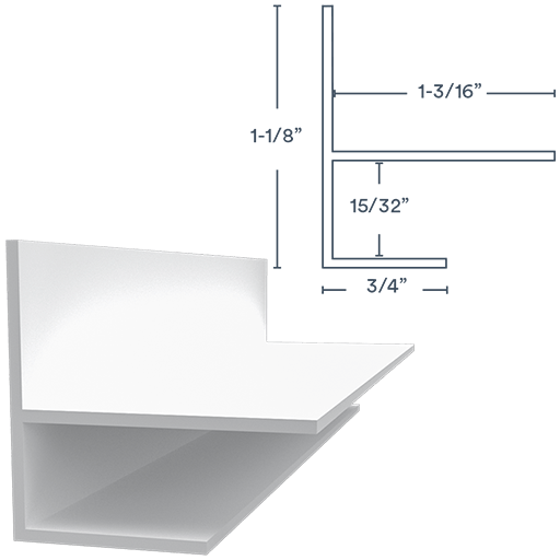 Trusscore  F Trim 1/2&