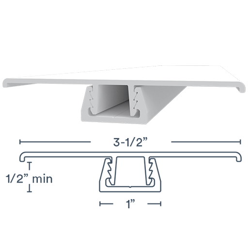 Trusscore H Channel Snap-In Trim Kit 3-1/2&