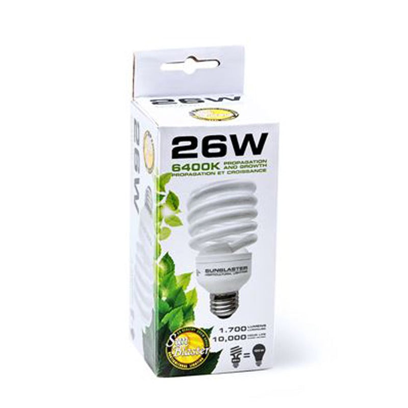 sunblaster 26w 6400k cfl bulb