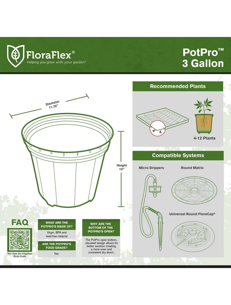 Floraflex Pot Pro 3 Gallon Bucket
